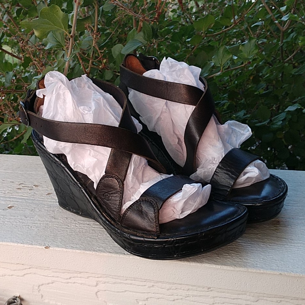 Born Black Platform Sandals